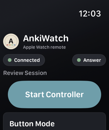 AnkiWatch Apple Watch dashboard